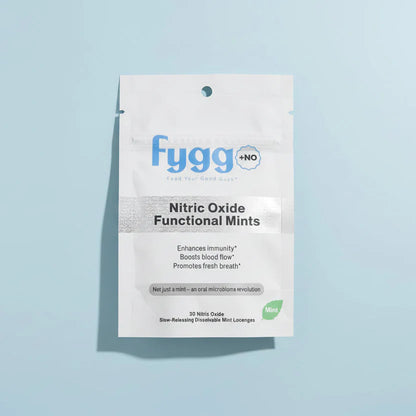 Empaque Fygg NOX Mints: sin azúcar, vegano, sin gluten y libre de nitrito de sodio, 30 pastillas