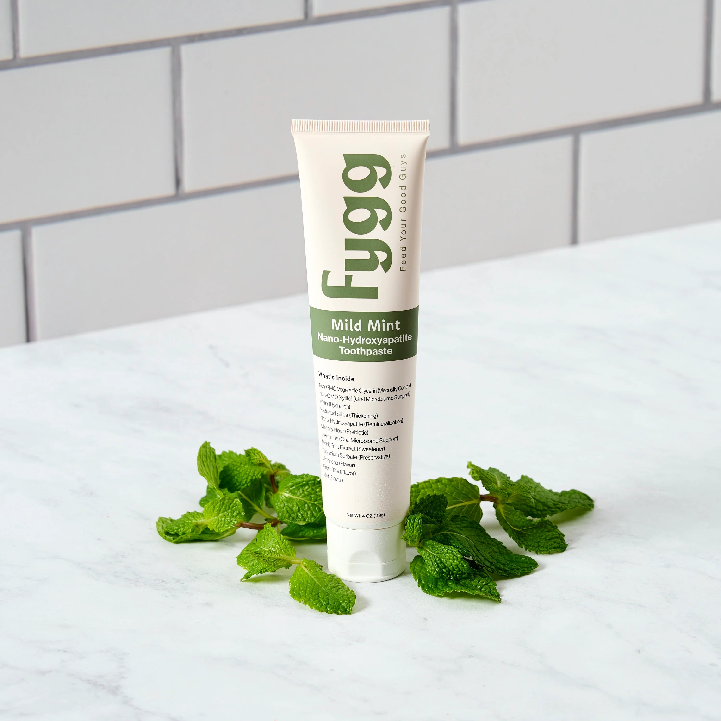 Pasta dental Fygg Wild Mint 113g con nano-hidroxiapatita y prebióticos, sin flúor ni SLS