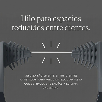 Hilo dental Slate para espacios reducidos desliza entre dientes apretados y elimina bacteria